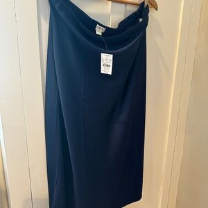J Crew Factory NWT Large Blue Silk Skirt